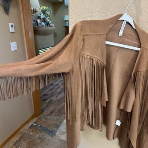 Women's Tan Fringe Jacket